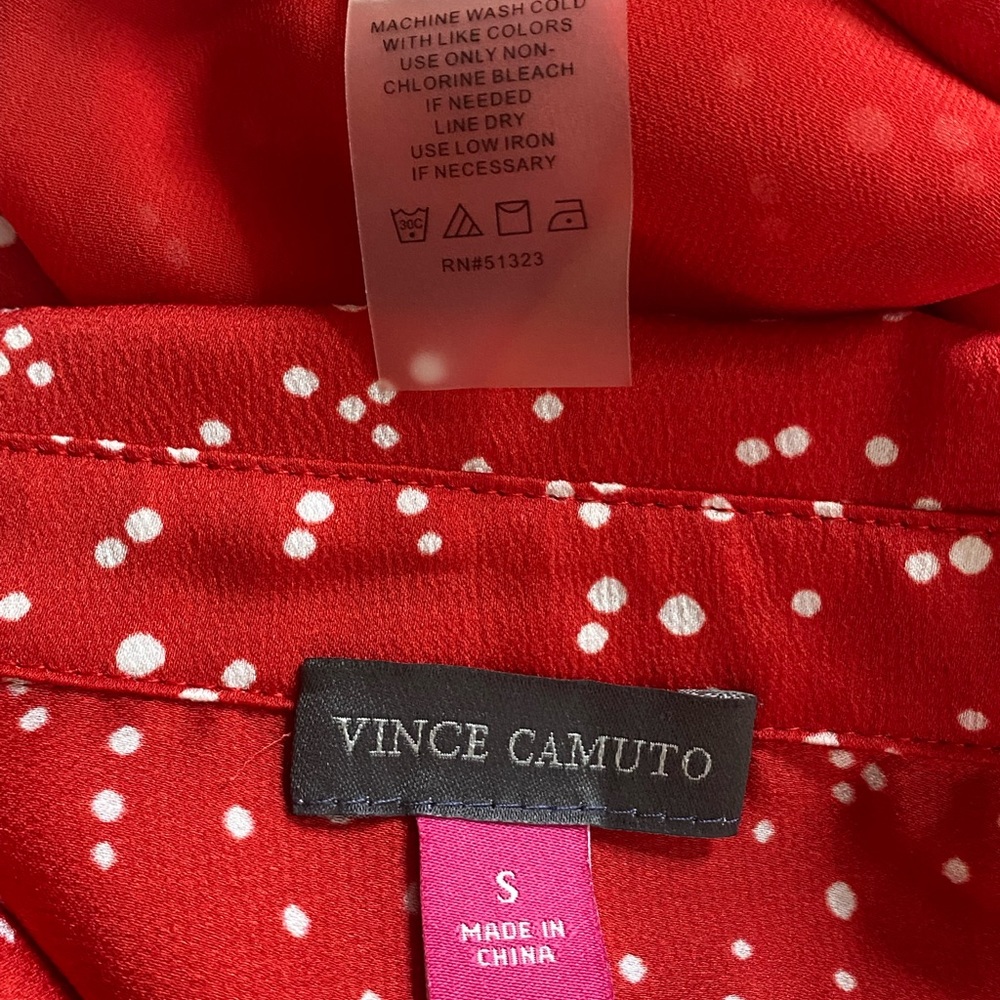 Vince Camuto Womens long sleeves Polka dot Dress size S - Picture 8 of 9